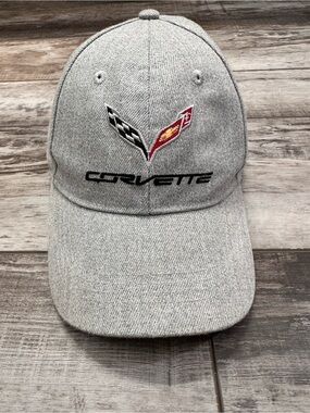 Mens Gray Baseball Cap with Embroidered Logo